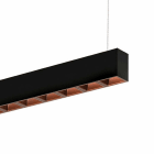 Planlicht - quadro suspension noir grille 1684x50 LED HO 4000K 56W 3894lm CRI90