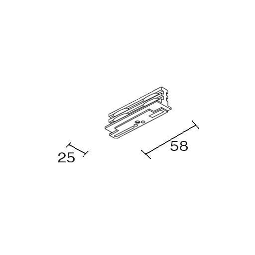 Side Lighting - BINARIO SITRACK 230V Congiunzione Rettilinea Straight coupler NE BL 380V  16A