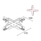 Side Lighting - BINARIO SITRACK 230V Congiunzione a X X Coupler for surface BI WH 380V 16A