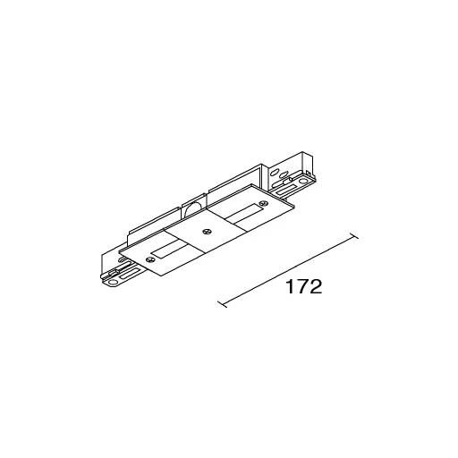 Side Lighting - BINARIO SITRACK 230V Alimentatore  centrale Straight coupler  BI WH 380V  16A