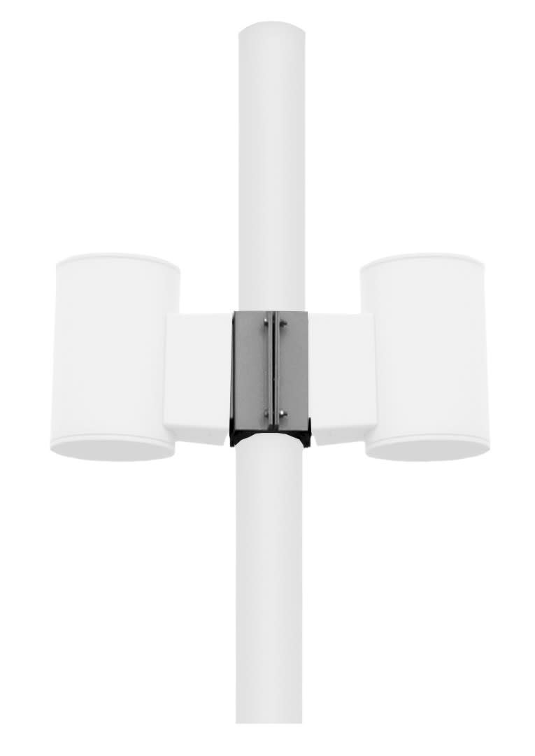 Side Lighting - ATTACCO PALO doppio Pole bracket double diam.120mm BI WH