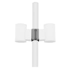 Side Lighting - ATTACCO PALO doppio Pole bracket double diam.120mm BI WH