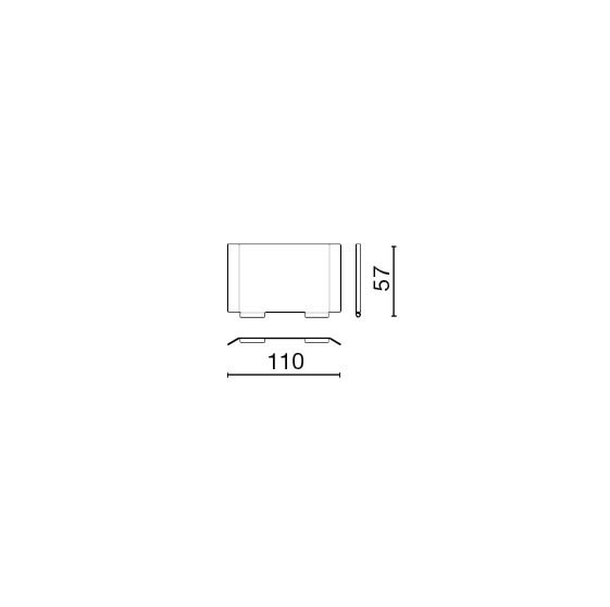 Side Lighting - Aletta singola Single flap BI WH