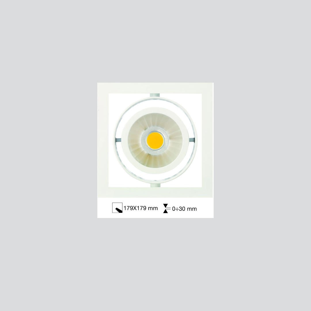 Side Lighting - MATRIX POWER DALI 1Led 179x179mm 37W 4738lm 3000K IP20 BR RW 30? 220-240V 50/60