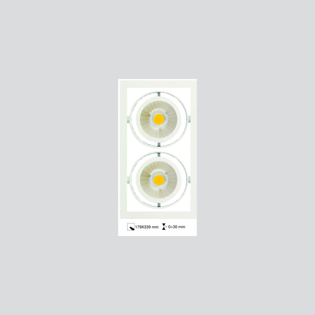 Side Lighting - MATRIX POWER DALI 2Led 179x339mm 74W 9260lm 3000K IP20 BR RW 60? 220-240V 50/6