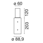 Side Lighting - Adattatore per palo diam.76/60mm Pole adapter NE BL