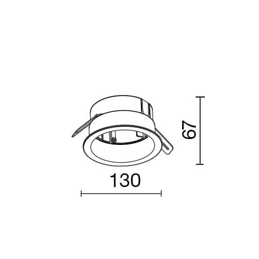 Side Lighting - Adattatore per incasso basetta Recessed base adaptor NE BL