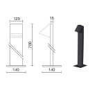 SIDELITE - Palo da interrare con basetta GR