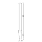 Side Lighting - Asta con picchetto in acciaio inox Rod with stainless steel spike  H.1200mm NE B