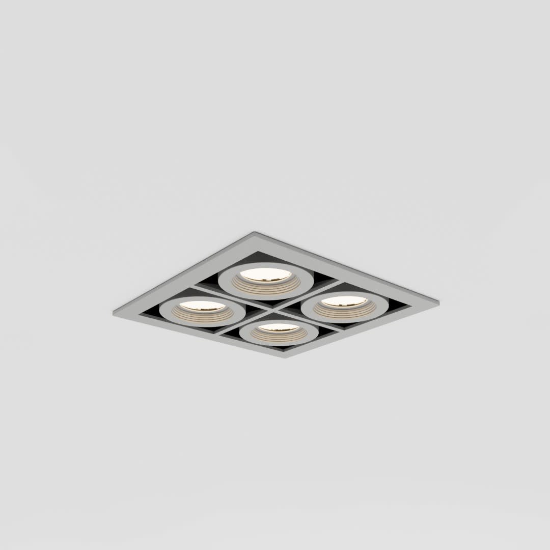 Side Lighting - MATRIX COIN 3-4 Led 210x210mm 51.6W 4417lm 4000K IP20 BI WH 15? 350mA