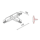 Side Lighting - BINARIO SITRACK 230V Congiunzione a T -- contatto di terra destro esterno T-junc