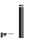 Side Lighting - VERSO 120-Q H.1000mm 6W 58lm 3000K IP65 GRA GA 90? 220-240V 50/60Hz
