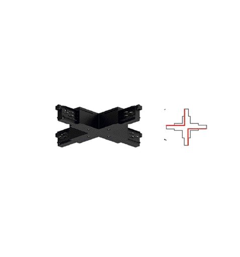 Side Lighting - Congiunzione a X X Coupler for surface BI WH 380V  16A