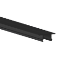 Side Lighting - BINARIO 230V DALI Copri binario Track  cover L.1000mm NE BL