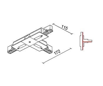 Side Lighting - Congiunzione a T Contatto di terra destro interno T junction Internal right grou