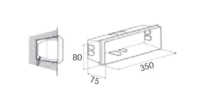 Side Lighting - NEW GREEN XL Scatola da imm./Rec.box for wall light