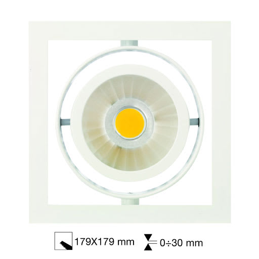 Side Lighting - MATRIX 1LED PLUS FOOD 179x179mm 43W 2811lm IP20 BR RW 60? 220-240V 50/60Hz