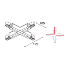 Side Lighting - BINARIO SITRACK 230V Congiunzione a X X coupler for surface NE BL 380V 16A