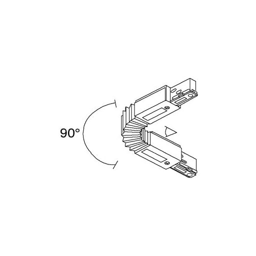 Side Lighting - BINARIO SITRACK 230V Curva flessibile Flexible curve NE BL 380V  16A