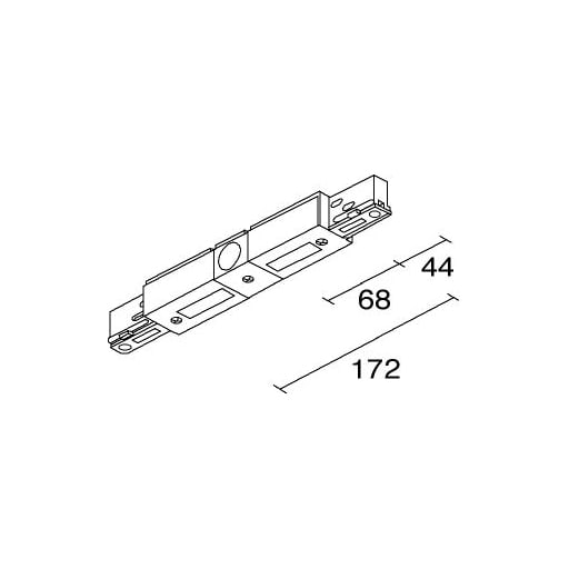 Side Lighting - BINARIO SITRACK 230V Alimentazione centrale Straight coupler for central feeding
