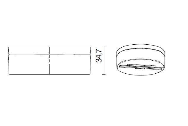 Side Lighting - Basetta plafone Ceiling base BI WH