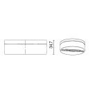 Side Lighting - Basetta plafone Ceiling base BI WH