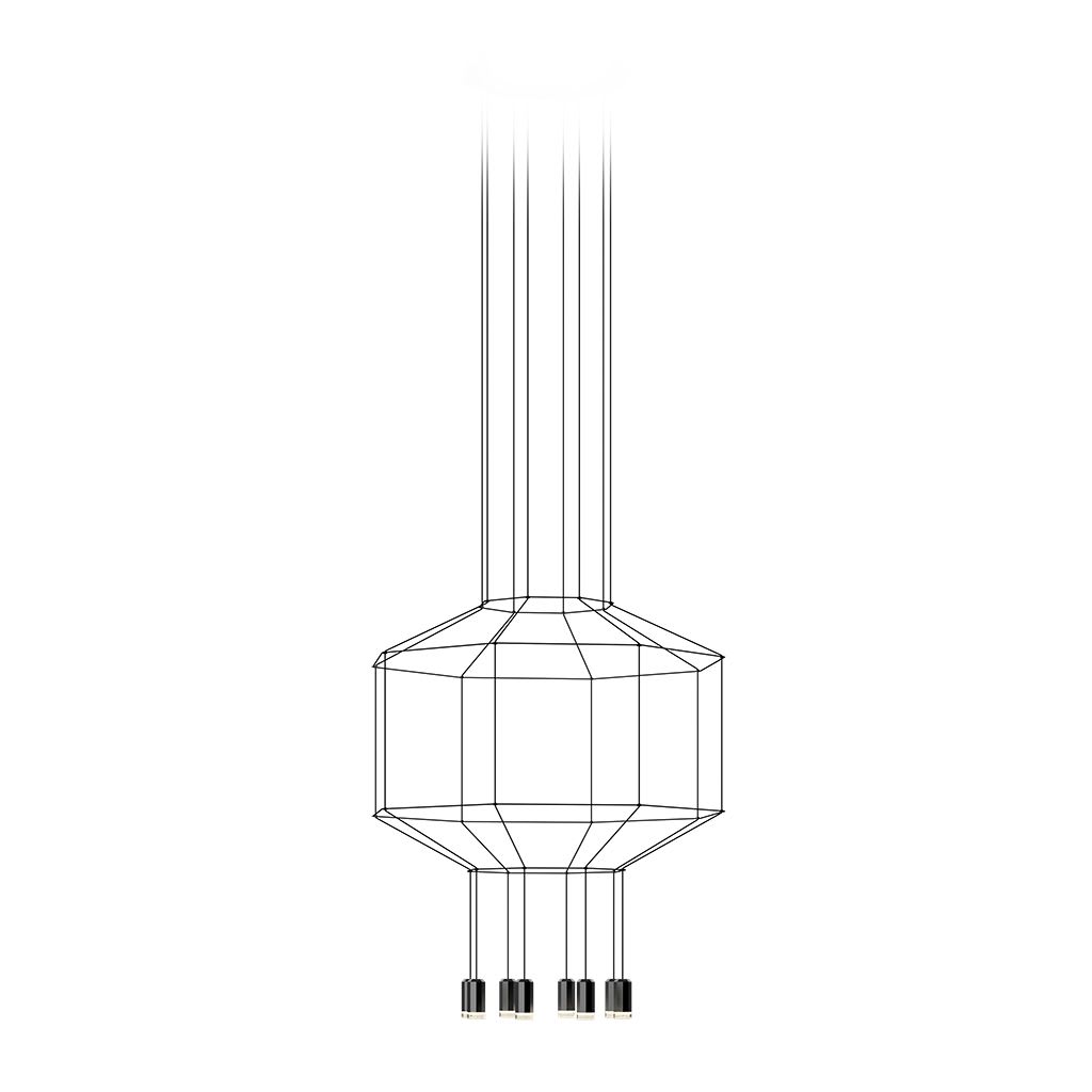 Vibia - Wireflow, Suspendue, Black, 2700 K, Dali, 1-10V, Bouton-poussoir