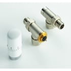 Acova - Kit de robinetterie thermostatique équerre inv. 1/2'', tête TH bla - Kit nickelé