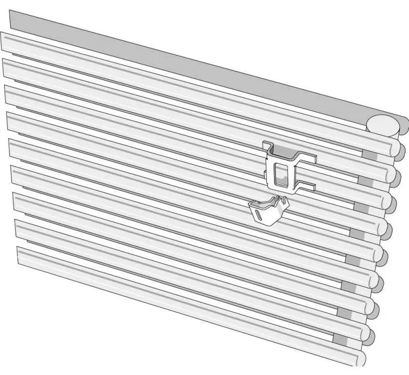 Acova - Kit de 4 fixations murales C41, blanc RAL 9016, Acova KEVA VKD / HKD