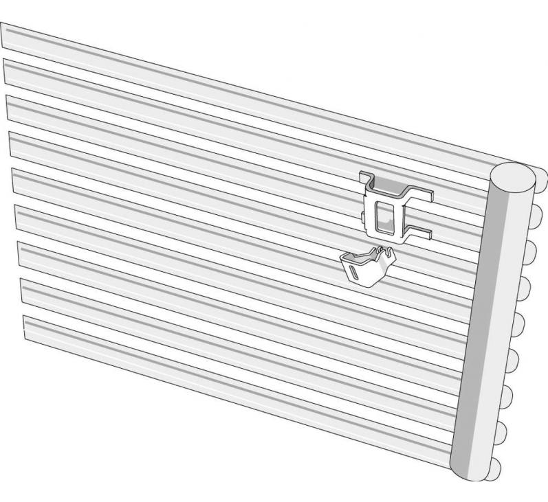 Acova - Kit de 4 fixations murales C40, blanc RAL 9016, Acova KEVA VK / HK