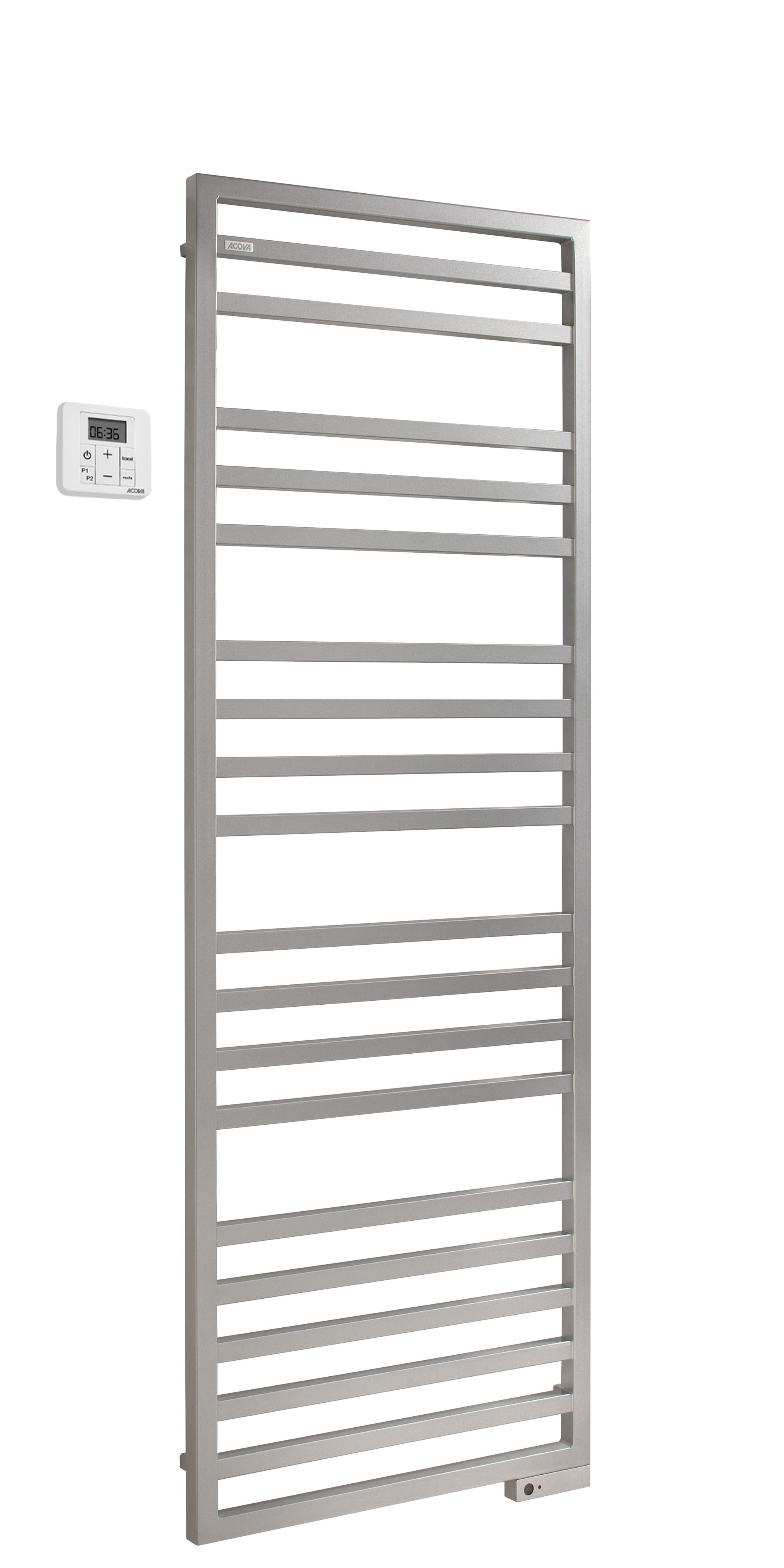 Acova - Kadrane Spa MX, cde RF, inox, 393W + 300W, H1539 mm/ L450 mm, robinet chromé