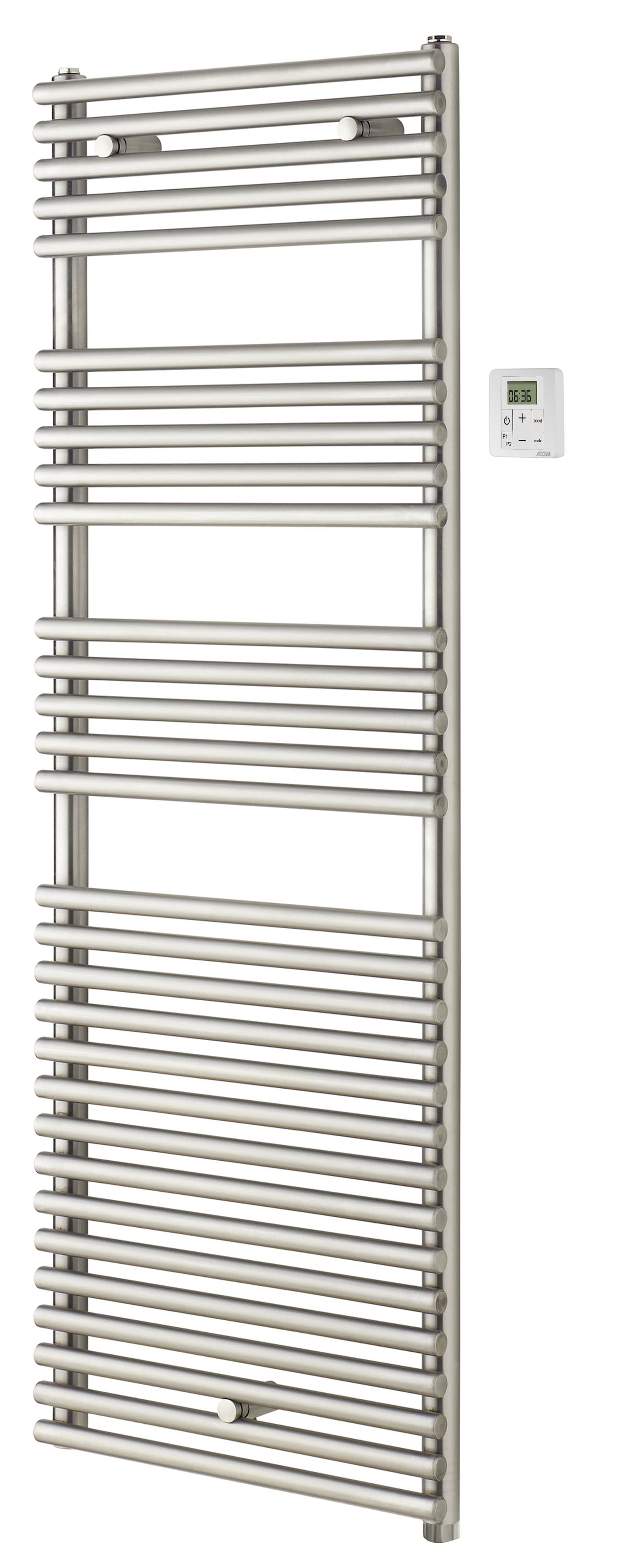 Acova - Cala Symétrique EL commande RF, finition 100% inox, 500W, H 1186 mm / L 496 mm