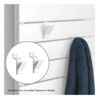 Acova - Paire de patères pour les gammes REGATE et FASSANE Spa, Blanc RAL 9016