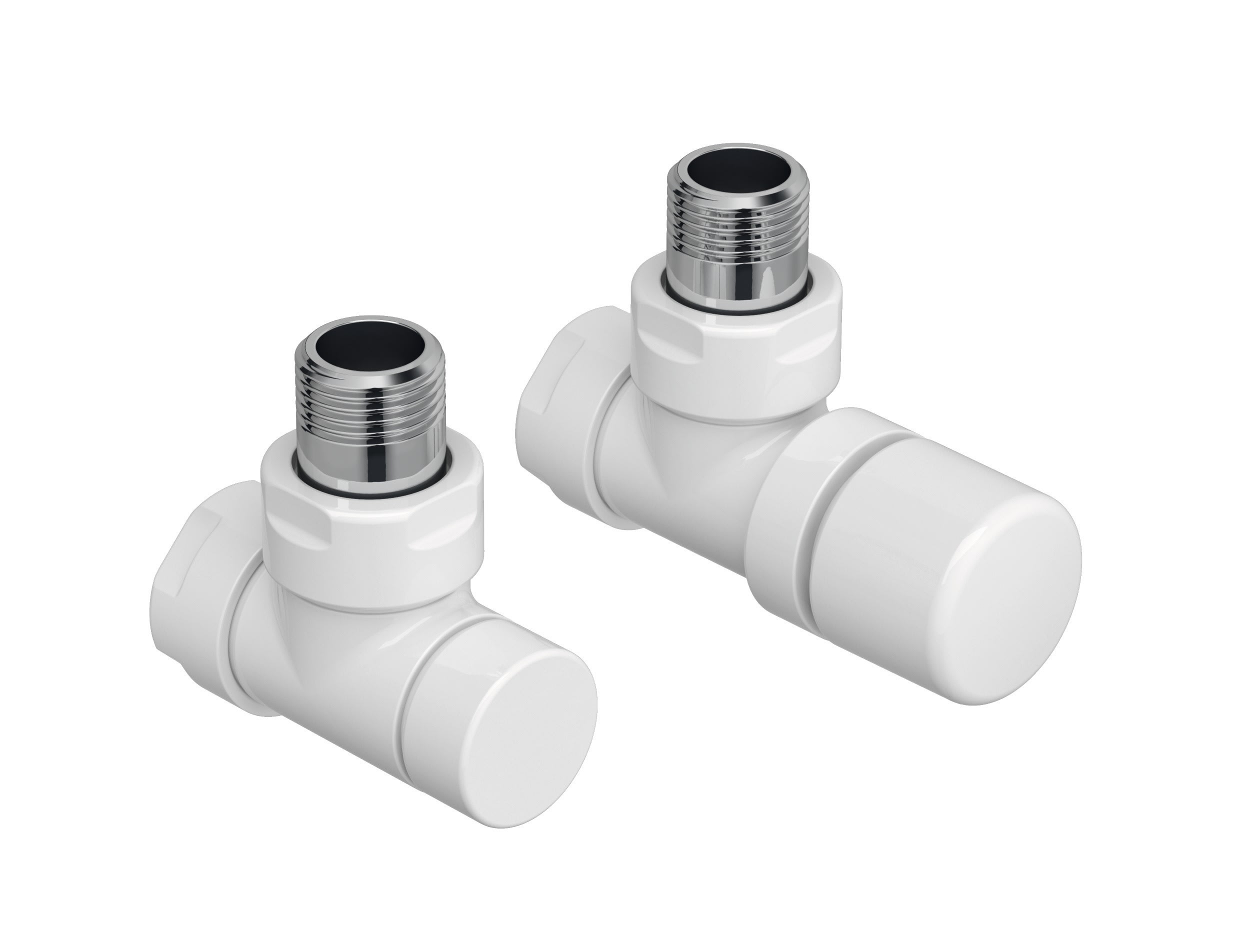 Acova - Robinetterie thermostatisable équerre 1/2'', tête manuelle - Kit B blanc