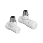 Acova - Robinetterie thermostatisable équerre 1/2'', tête manuelle - Kit B blanc