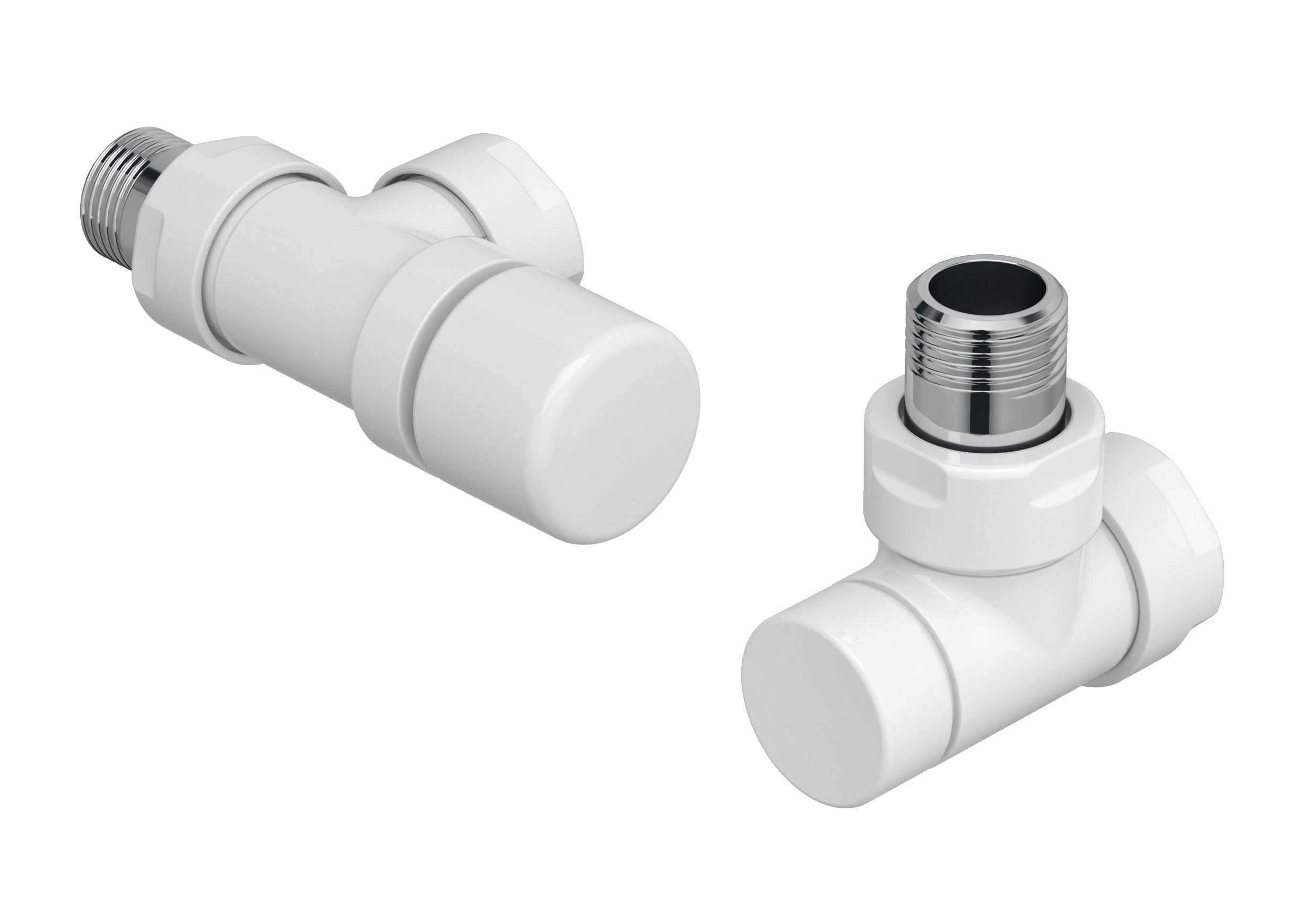 Acova - Robinetterie thermostatisable équerre inversée 1/2'', tête man. - Kit D blanc