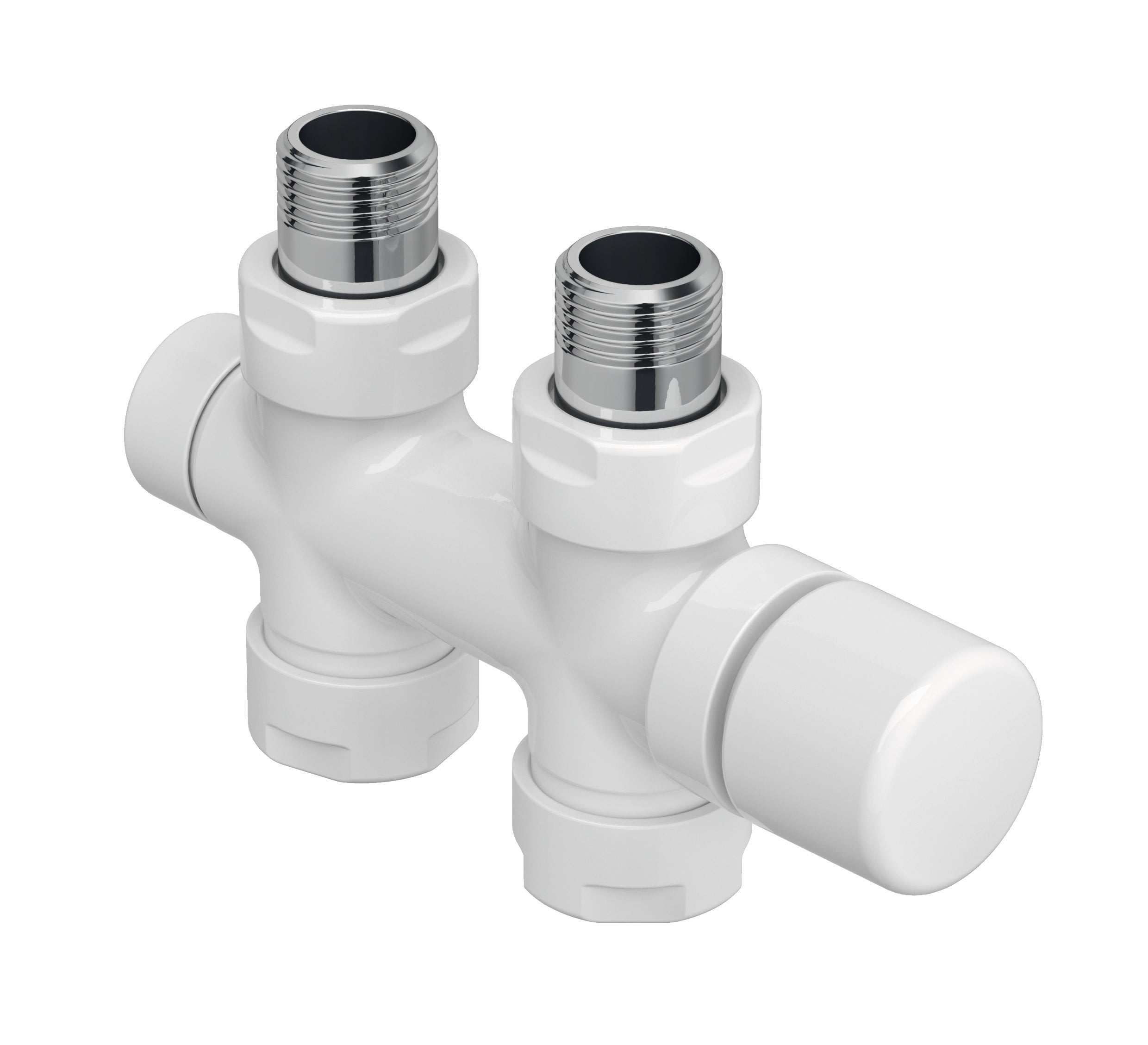 Acova - Robinetterie thermostatisable H droit réversible 1/2'', tête man. - Kit O blanc