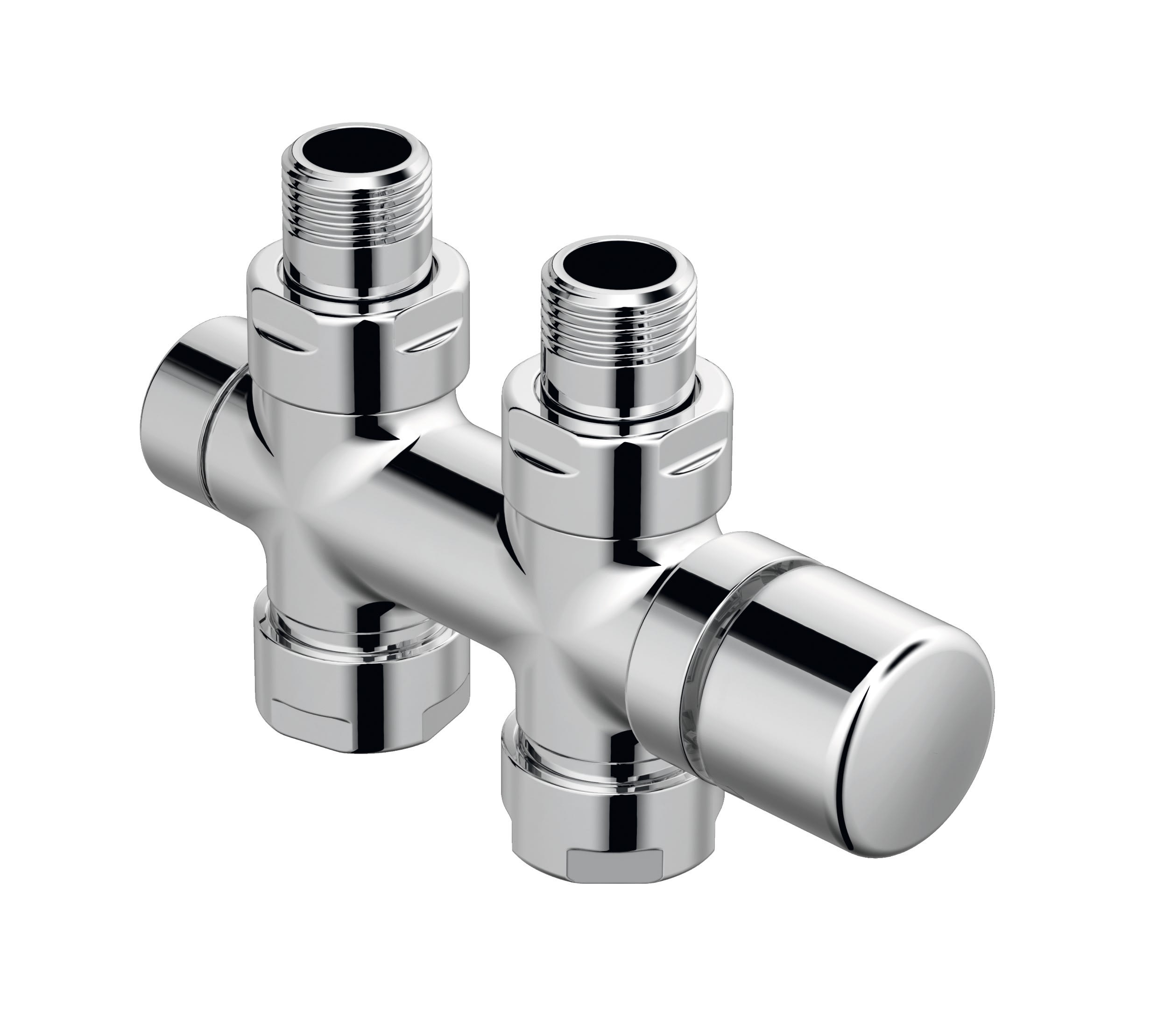 Acova - Robinetterie thermostatisable H droit réversible 1/2'', tête man. - Kit O chromé