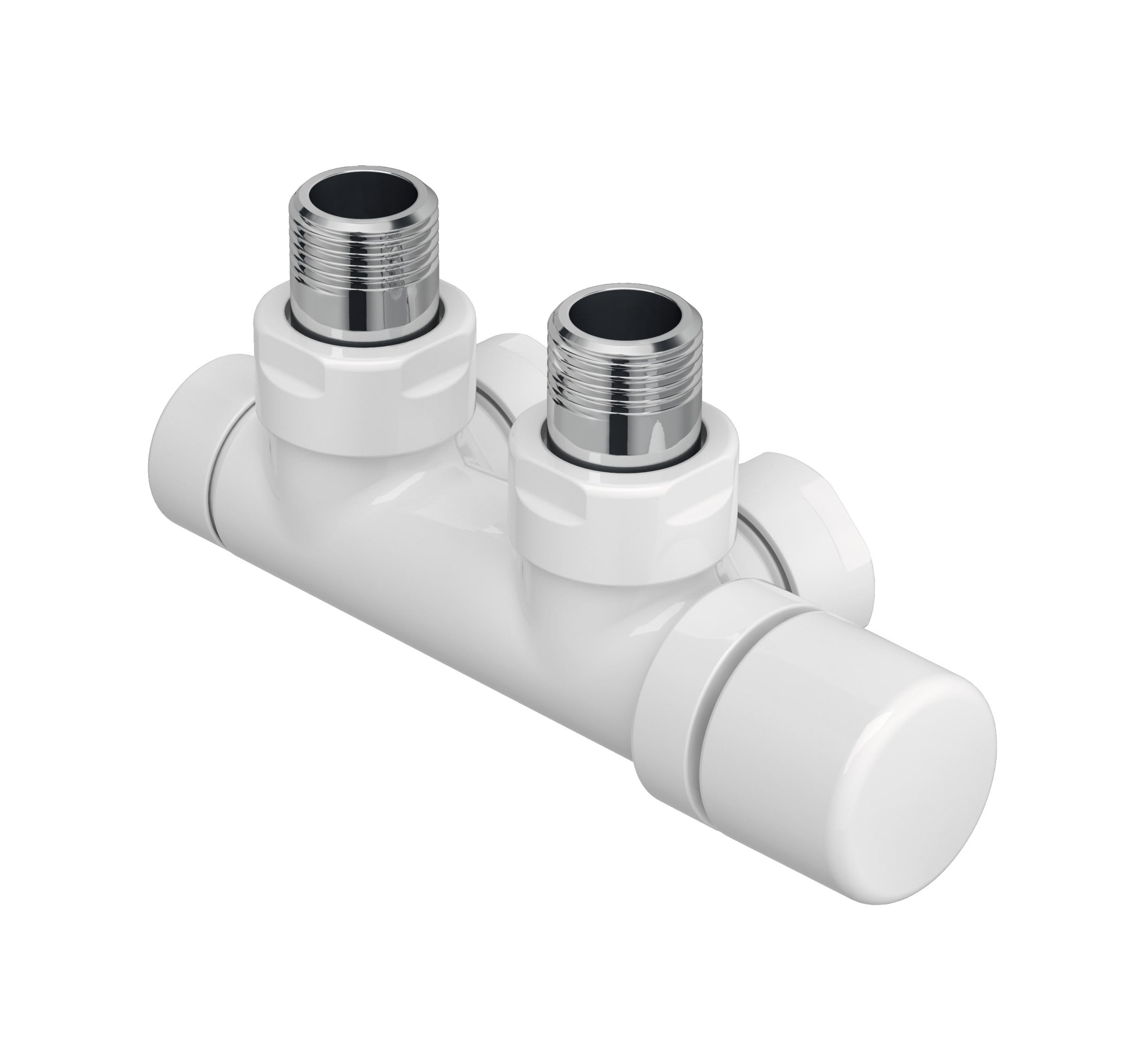 Acova - Robinetterie thermostatisable H coudé 1/2'', tête man. droite - Kit P blanc