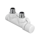 Acova - Robinetterie thermostatisable H coudé 1/2'', tête man. droite - Kit P blanc