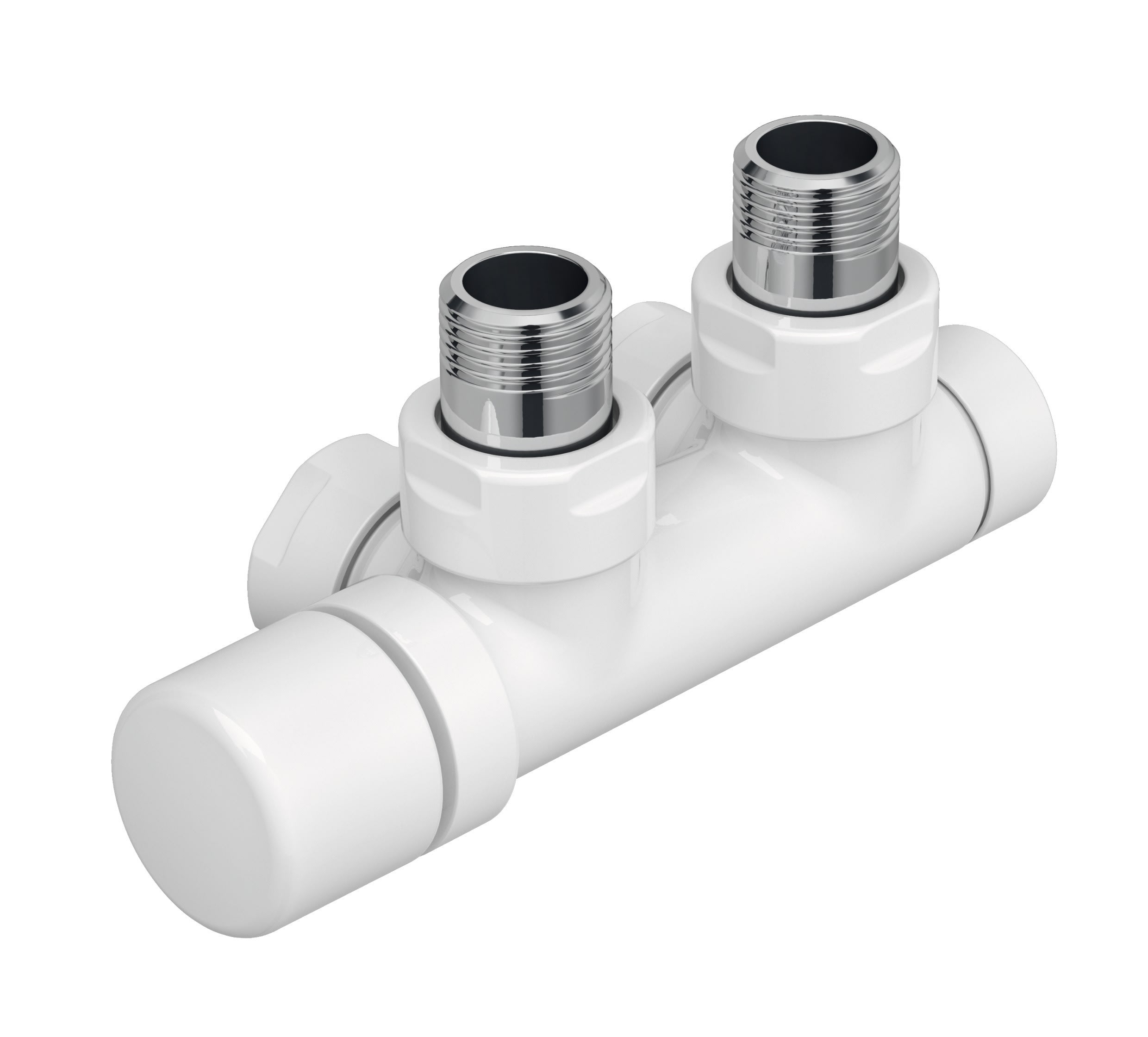 Acova - Robinetterie thermostatisable H coudé 1/2'', tête man. gauche - Kit Q blanc