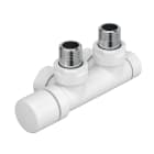 Acova - Robinetterie thermostatisable H coudé 1/2'', tête man. gauche - Kit Q blanc