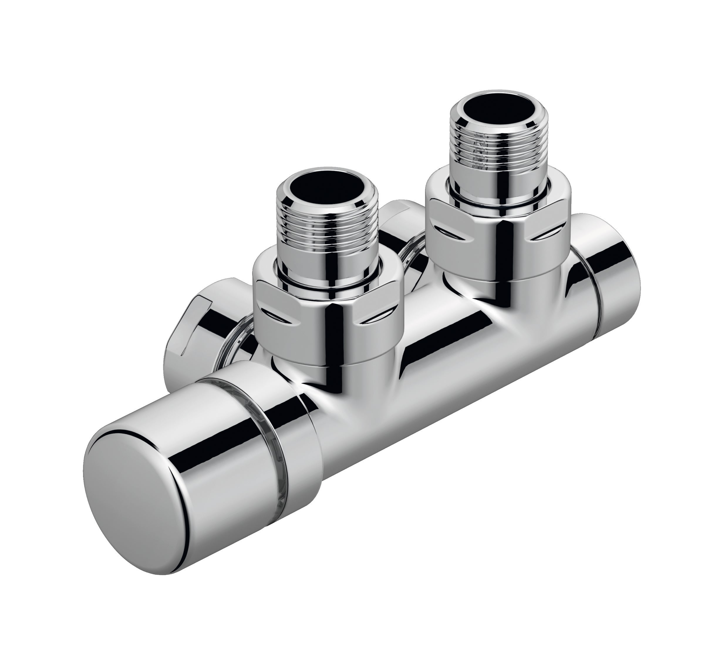 Acova - Robinetterie thermostatisable H coudé 1/2'', tête man. gauche - Kit Q chromé