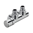 Acova - Robinetterie thermostatisable H coudé 1/2'', tête man. gauche - Kit Q chromé