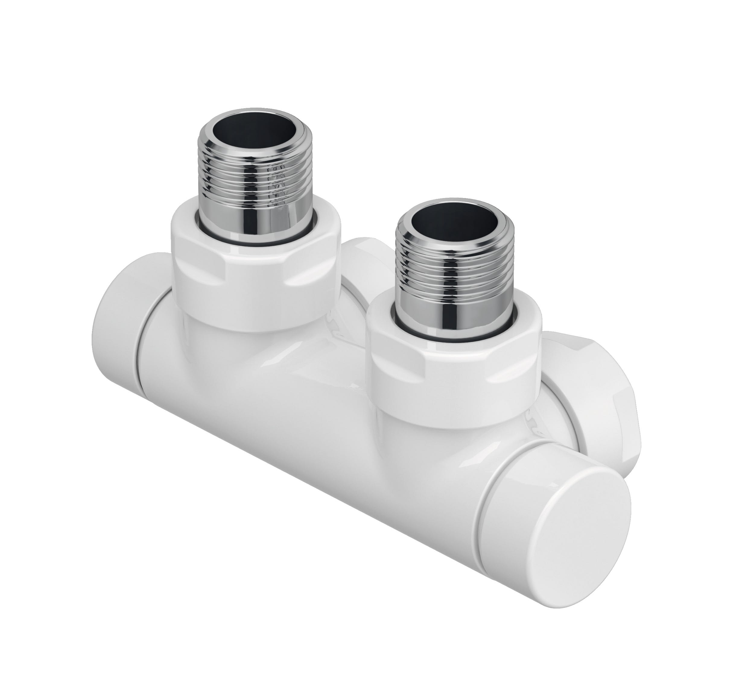 Acova - Vanne d'isolement H coudé 1/2'' - Kit T blanc