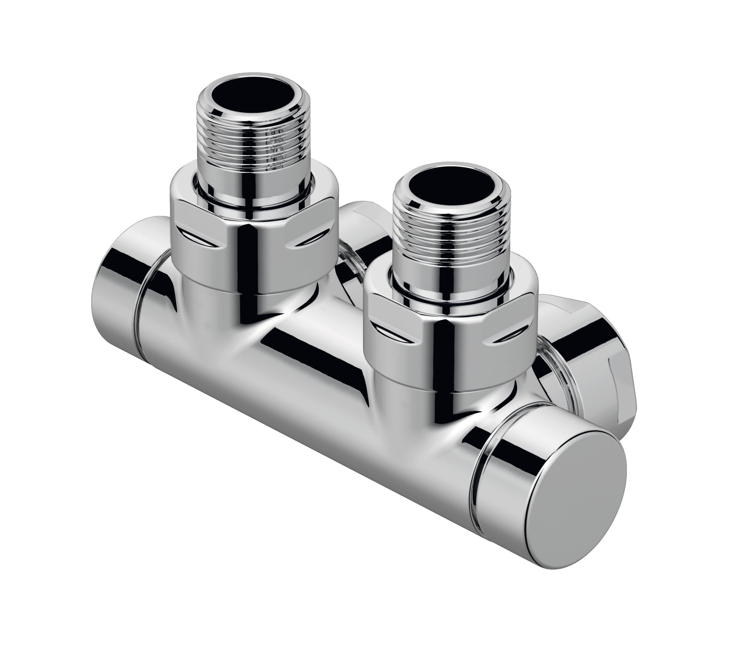 Acova - Vanne d'isolement H coudé 1/2'' - Kit T chromé