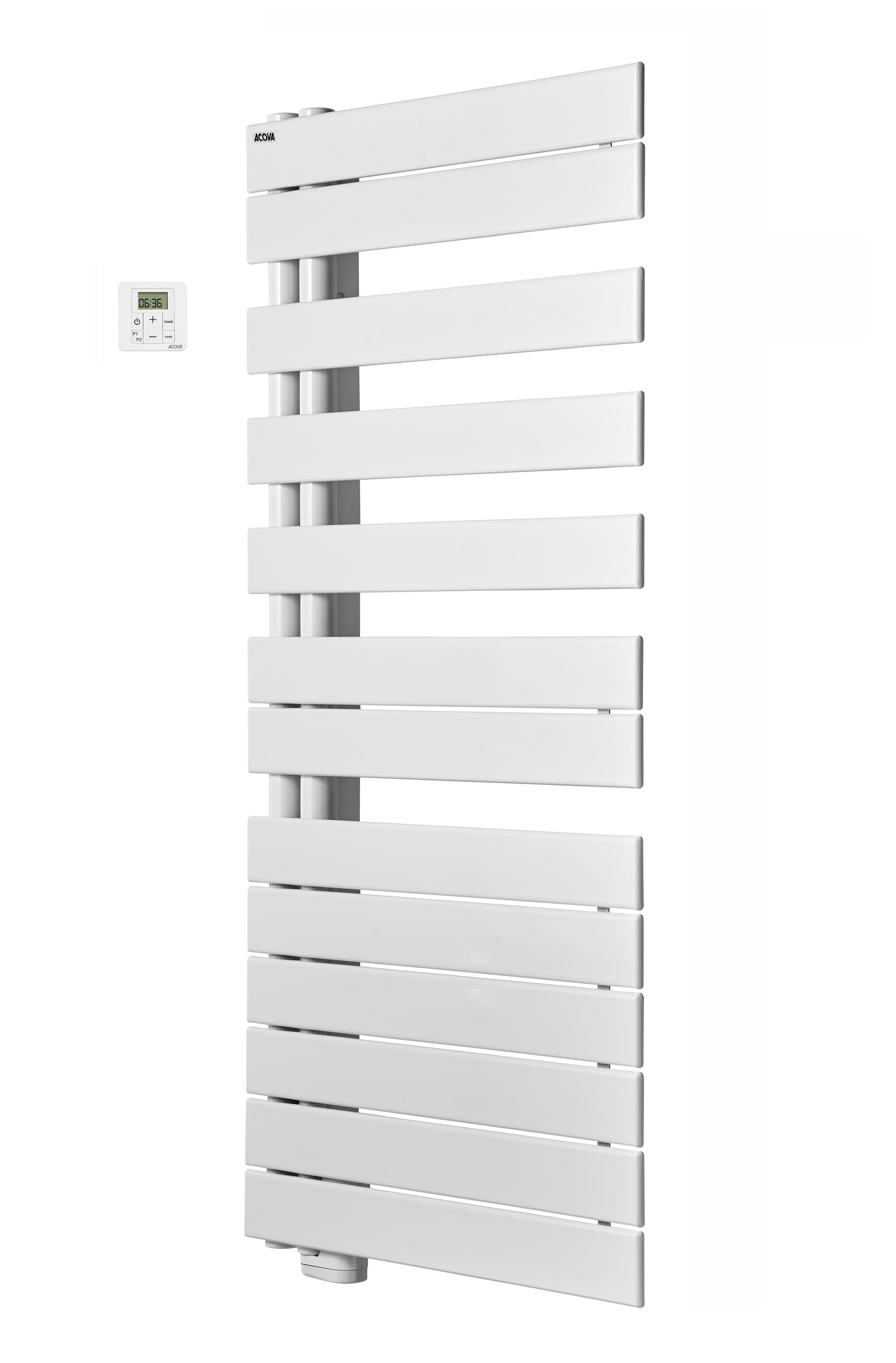 Acova - Fassane Spa Twist EL gauche, cde RF, Blanc RAL 9016, 1000W, H1699 mm / L550 mm