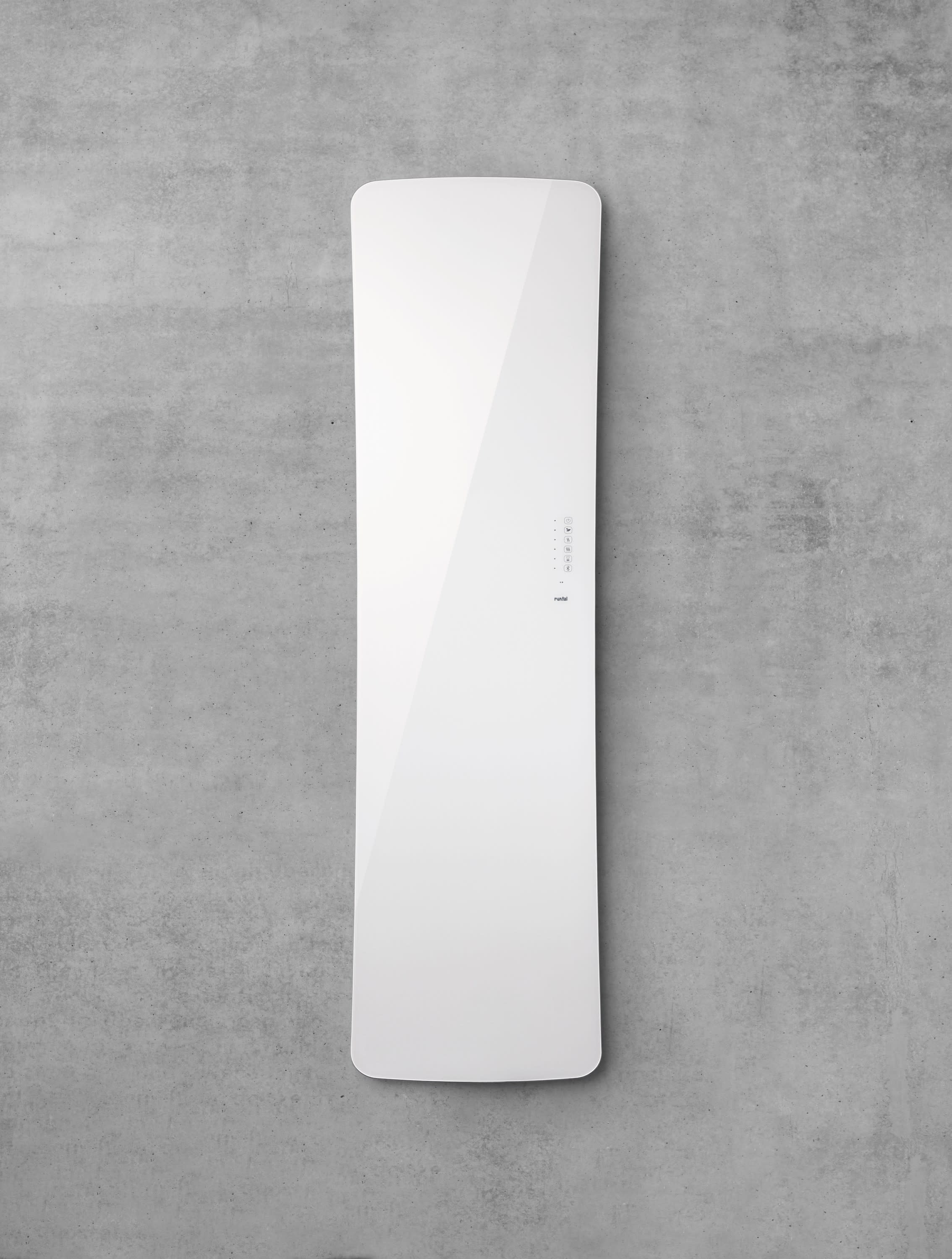 Acova - Folio glass EL, surface verre en finition blanche, 800W , H 1796 mm / L 540 mm