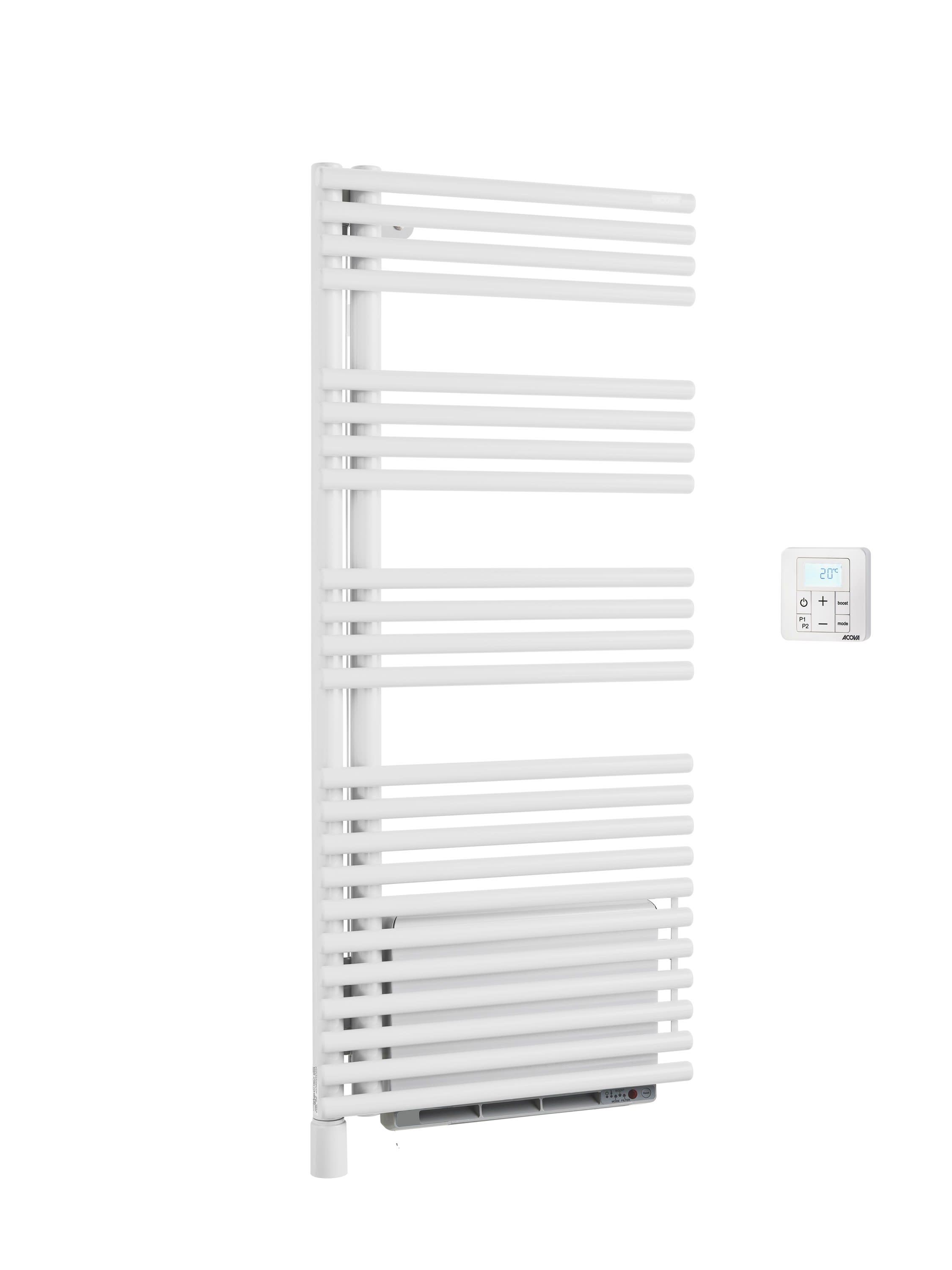 Acova - Cala Twist Air EL gauche, Blanc RAL 9016, 500W, H 1226 mm / L 496 mm