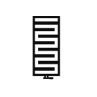 Acova - Kapla EC, couleur, 655W, H 1500 mm / L 500 mm, robinet couleur